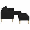 vidaXL Sofa Set 2 pcs Black 173 x 131 x 67 cm Fabric