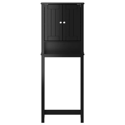 vidaXL Over-the-Toilet Storage BERG Black 60x27x164.5 cm Solid Wood