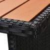 vidaXL 7 Piece Garden Lounge Set with Cushions Poly Rattan Black