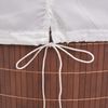 vidaXL Bamboo Laundry Bin Oval Brown
