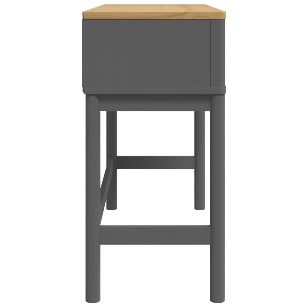 vidaXL Console Table FLORO Grey 89.5x36.5x73 cm Solid Wood Pine