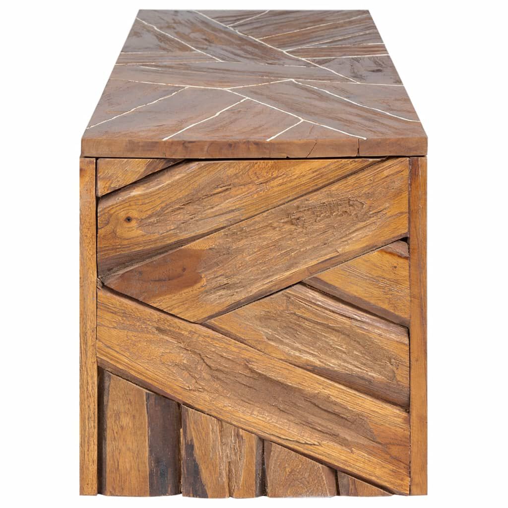 vidaXL TV Stand 110x60x38 cm Solid Teak Wood