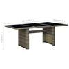 vidaXL 7 Piece Outdoor Dining Set with Cushions Poly Rattan Brown