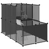 vidaXL Small Animal Cage Black 142x74x93 cm PP and Steel