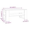 vidaXL Coffee Table Brown Oak 102x55x45 cm Engineered Wood