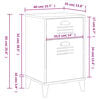 vidaXL Bedside Cabinet VIKEN Anthracite Grey Engineered Wood