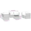 vidaXL 7 Piece Garden Lounge Set with Cushions Grey Poly Rattan