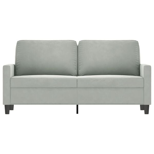 vidaXL 2-Seater Sofa Light Grey 140 cm Velvet