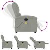vidaXL Electric Massage Recliner Chair Light Grey Velvet