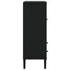 vidaXL Highboard SENJA Rattan Look Black 90x40x112cm Solid Wood Pine
