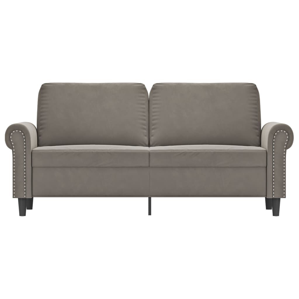 vidaXL 2-Seater Sofa Light Grey 140 cm Velvet