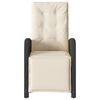vidaXL Reclining Garden Chairs 2 pcs with Footrest Black Poly Rattan