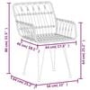 vidaXL 5 Piece Garden Dining Set Black Poly Rattan