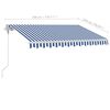 vidaXL Freestanding Automatic Awning 300x250cm Blue/White