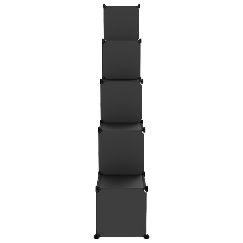 vidaXL Storage Cube Organiser with 15 Cubes Black PP