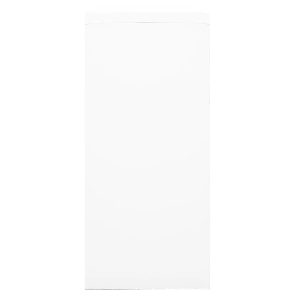 vidaXL Sliding Door Cabinet White 90x40x90 cm Steel