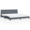 vidaXL Bed Frame with LED without Mattress "Hanko" Dark Grey 193x203 cm Velvet