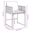 vidaXL Garden Chairs with Cushions 4 pcs Beige Poly Rattan