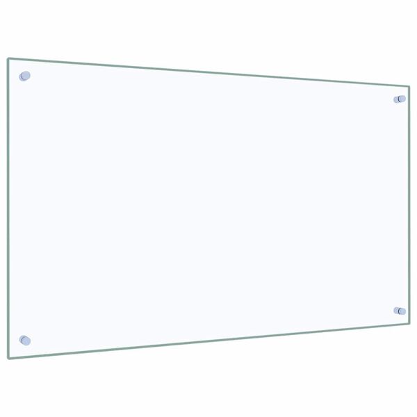 vidaXL Kitchen Backsplash Transparent 100 x 60 cm Tempered Glass