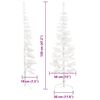 vidaXL Slim Artificial Half Christmas Tree with Stand White 120 cm