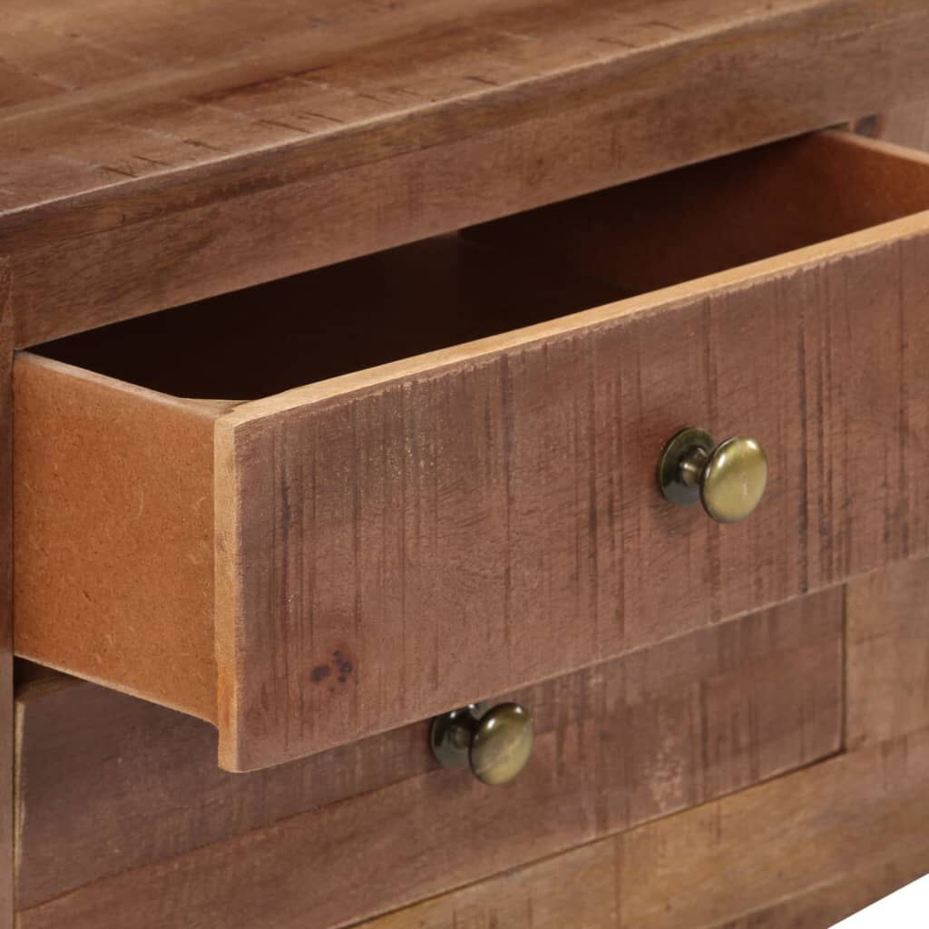 vidaXL TV Cabinet 110x30x40 cm Rough Mango Wood