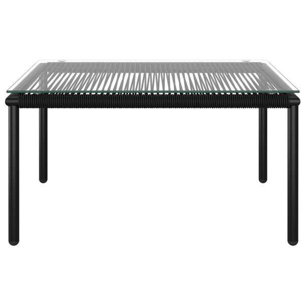 vidaXL 8 Piece Garden Lounge Set with Cushions Black PVC