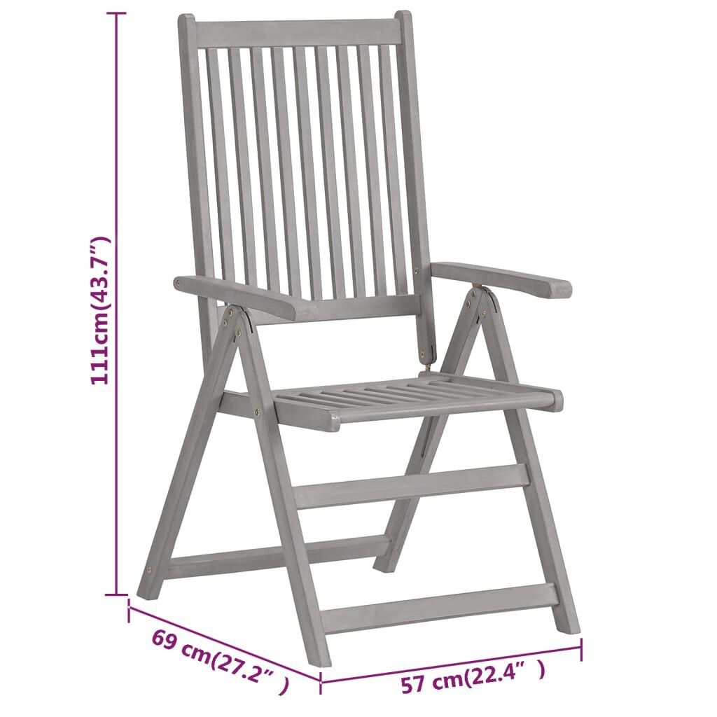 vidaXL 7 Piece Garden Dining Set Solid Wood Acacia