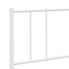 vidaXL Metal Bed Frame without Mattress with Footboard White 183x213cm