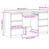 vidaXL Writing Desk Black 140x50x77 cm Engineered Wood