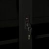 vidaXL Sliding Door Cabinet Black 90x40x90 cm Steel