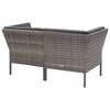 vidaXL 6 Piece Garden Lounge Set with Cushions Poly Rattan Grey