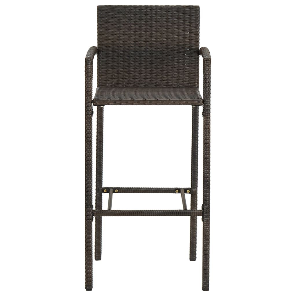vidaXL 7 Piece Garden Bar Set Brown