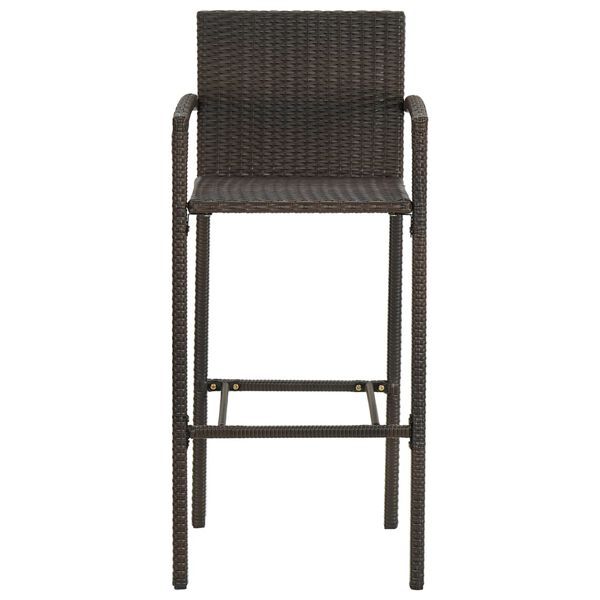 vidaXL 7 Piece Garden Bar Set Brown