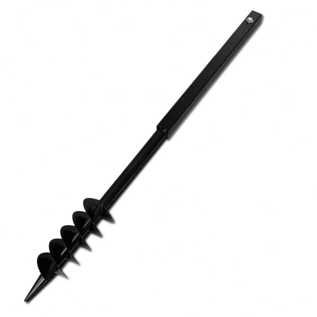 Ground Drill with Handle 80 mm with Extension Tube 17 m Steel