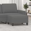 vidaXL Footstool Dark Grey 70x55x41 cm Microfibre Fabric