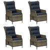 vidaXL 5 Piece Garden Dining Set Brown