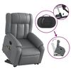 vidaXL Electric Stand up Massage Recliner Chair Grey Faux Leather