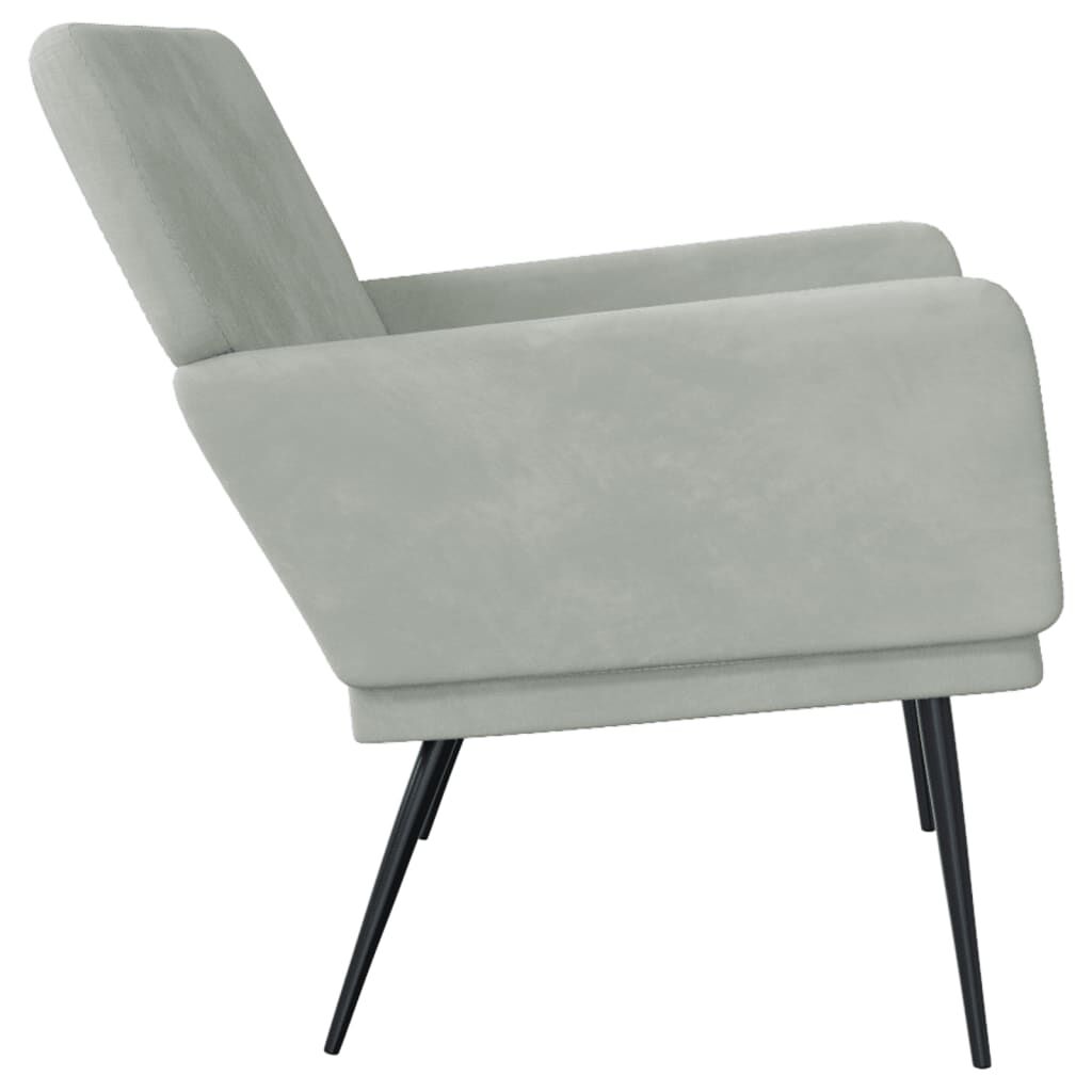 vidaXL Bench Light Grey 108x79x79 cm Velvet