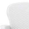 vidaXL 3 Piece Bistro Set Plastic White Rattan Look