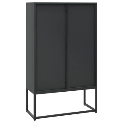 vidaXL Highboard Black 80x35x135 cm Steel