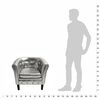 vidaXL Tub Chair Silver Faux Leather