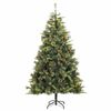 vidaXL Artificial Hinged Christmas Tree 300 LEDs & Ball Set 210 cm