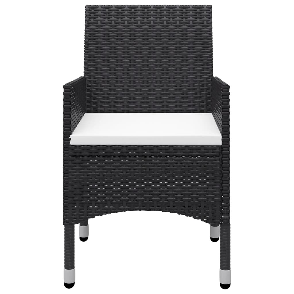 vidaXL 5 Piece Garden Dining Set Black