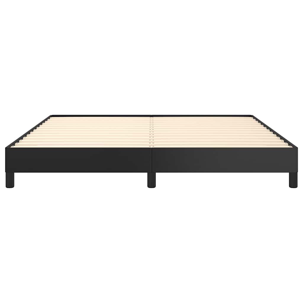 vidaXL Bed Frame without Mattress Black 152x203 cm Queen Faux Leather