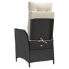 vidaXL Reclining Garden Chair with Footrest Black Poly Rattan