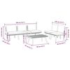 vidaXL 4 Piece Garden Lounge Set with Cushions Solid Wood Acacia
