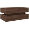 vidaXL Coffee Table with LED Lights Brown Oak 90x50x40 cm