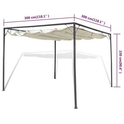 vidaXL Garden Gazebo with Retractable Roof Canopy