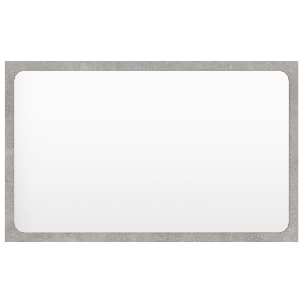 vidaXL Bathroom Mirror Concrete Grey 60x1.5x37 cm Engineered Wood