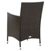vidaXL Garden Chairs with Cushions 2 pcs Poly Rattan Brown